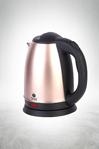 Troya Renkli Inox Su Isıtıcı Kettle Çelik Kapalı Rezistans Rosegold