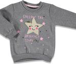 Tuffy Mutlu Surat Üç İp Baskılı Kız Bebek Sweatshirt 2 Yaş