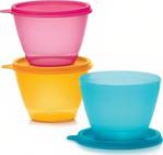 Tupperware 3X400 Ml Renkli Buzdolabı Kapları