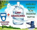 TUTACAK HEDİYELİ CAM DAMACANA Su Sebili 15 Litre