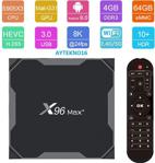 Tv Box X96 Max Plus 4-64 Gb Android 9 Akıllı Tv Kutusu