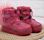 Twingo 9077 Kışlık Termal Kürklü Fermuarlı Kız Çocuk Bot Ayakkabı Fuşya