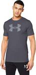 Under Armour Ua Big Logo Ss-Blk Erkek Üst Ve T-Shirt, Siyah (Siyah 001), Xx-L (Üretici Ölçüsü: Xxl)