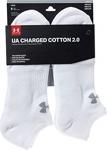 Under Armour Ua Charged Cotton 2.0 Ns 6 Lı Çorap Erkek Spor Giyim, Beyaz (White / / Stealth Gray 1312481100), 40/46 (Üretici Ölçüsü: Lg)