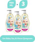 Uni Baby 900 ml 3'lü Bebek Şampuanı