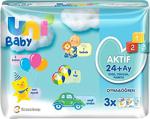 Uni Baby Bebek Islak Mendili Aktif Oyna Öğren Islak Mendil 3X52 Adet