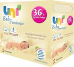 Uni Baby Islak Havlu Mendil Yeni Doğan 36'Lı Set 1440 Yaprak Pamuklu Mendil