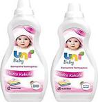 Uni Baby Konsantre Pudra Kokulu 1200 Ml 2\'li Çamaşır Yumuşatıcı