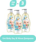 Uni Baby Saç Ve Vücut Şampuanı 700 Ml 3 Adet