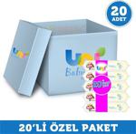 Uni Baby Sensitive Kapaklı 56 Yaprak 20'li Paket Islak Mendil