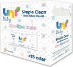 Uni Baby Simple Clean Islak Mendil 52 Li X 18 Adet (936 Yaprak)
