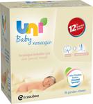 Uni Baby Yenidoğan 40 Yaprak 12'li Paket Islak Mendil