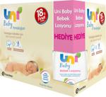 Uni Baby Yenidoğan 40 Yaprak 18'li Paket Islak Mendil