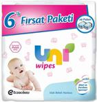 Uni Wipes 64 Yaprak 6'lı Paket Islak Mendil