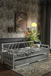 Unimet Glory Yavrulu Daybed Tek-Çift Kişilik Metal Karyola Beyaz