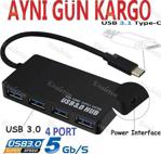 USB 3.1 TYPE C ÇOKLAYICI 4 PORT USB 3.0 HUB 5141a ADAPTÖR ÇEVİRİ