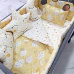 Uykucubebe 70X110 Park Yataklara Uygun Sarı Bulutlu Model Bebek Uyku Seti 10 Parça (Beşi̇k Dahi̇l Deği̇ldi̇r)
