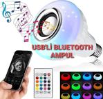 Uzaktan Kumandalı Bluetooth/Flashlı Usb Led Ampül Hoparlör-Hedi̇ye