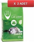 Vancat Aloe Vera Kokulu İnce Taneli Kedi Kumu 10 Kg (2 Paket)