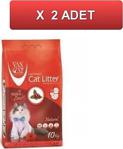 Vancat Kokusuz Bentonit Kalın Taneli Kedi Kumu 10 Kg (2 PAKET)