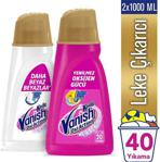 Vanish Kosla Oxi Action Gold Sıvı Leke Çıkarıcı 1000 ml+1000 ml Renkliler ve Beyazlar İçin