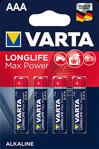 Varta Longlife Max Power AAA 4'lü İnce Kalem Pil