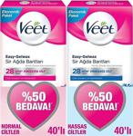 Veet Ağda Bandı Bacak & Vücut Bölgesi- Hassas Ciltler 40 Adet Normal Ciltler 40 Adet Mega Fırsat