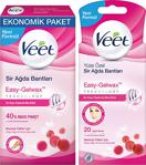 Veet Normal Ciltler 40'lı + Yüz Bölgesi 20'li Sir Ağda Bantları Avantaj Paketi