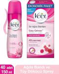 Veet Normal Ciltler İçin 40'lı + Tüy Dökücü Sprey 150 ml Hediyeli Ağda Bandı