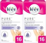 Veet Pure Hipoalerjenik Sir Ağda Bantları Koltukaltı & Bikini Bölgesi 16'lı 2 Adet