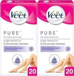 Veet Pure Hipoalerjenik Sir Ağda Bantları Yüze Özel 20'li 2 Adet