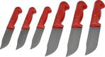 Veli Üzümcü Maraş Meyve Sebze Et Bıçağı 6'Lı Set - Kırmızı