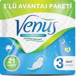 Venüs Hi̇jyeni̇k Ped Gece 21 Adet (3 Paket)