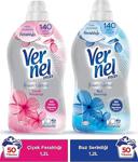 Vernel Max Konsantre Çamaşır Yumuşatıcısı 2 X 1200Ml (100 Yıkama) Çiçek Ferahlığı + Buz Serinliği