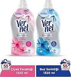 Vernel Max Konsantre Çamaşır Yumuşatıcısı 2 X 1320Ml (110 Yıkama) Çiçek Ferahlığı + Buz Serinliği