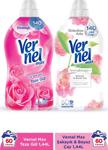 Vernel Max Konsantre Çamaşır Yumuşatıcısı 2 X 1440Ml (120 Yıkama) Taze Gül + Şakayık