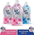 Vernel Max Konsantre Çamaşır Yumuşatıcısı 3 X 1320Ml (165 Yıkama) 2 Çiçek Ferahlığı + 1 Buz Serinliği