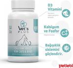 Vet'S Plus Calcium Kedi Ve Köpekler Için Kalsiyum Tablet (100'Lü)