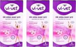 Vi-Vet Vivet Sir Ağda Bant Seti 41'Li Pudralı X 3 Adet Liposoluble Wax Strips Set Powdered X 3 Pieces