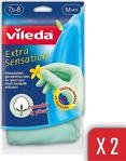 Vileda Extra Sensation Temizlik Eldiveni No 7,5-8 Orta Boy 2'Li