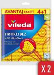 Vileda Tırtıklı 4+1 2'Li Paket %30 Mikrofiber Temizlik Bezi