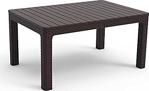 Violet Balkon Bahçe Plaj Şezlong Rattan Orta Sehpa Kahve 60X90 Cm