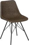 Vitale Leather Metal Ayaklı Sandalye Kahve Ms.Sa090