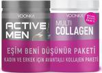 Voonka Multi Collagen Powder 300Gr + Active Men Collagen 250Gr Eşim Beni Düşünür Paketi