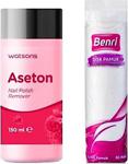 Watsons Aseton 150 Ml + Disk Makyaj Temizleme Pamuğu 80 Adet