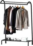 Weblonya Ayaklı Elbise Askısı Metal Askılık Kıyafet Etek Askısı 5181 - Siyah