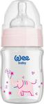 Wee Baby 139 Klasik Plus Geniş Ağızlı Isıya Dayanıklı Cam Biberon 120 Ml Pembe