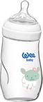 Wee Baby 146 Natural Isıya Dayanıklı Açılı Cam 180 ml Biberon