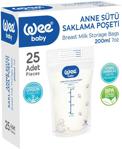 Wee Baby 25'Li 200 Ml Süt Saklama Poşeti