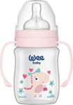 Wee Baby Klasik Plus Geniş Ağızlı Kulplu Pp Biberon 150 Ml Pembe